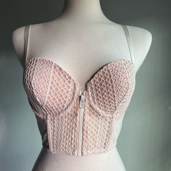 Victoria's Secret Other - Victoria’s Secret after dark white and nude bustier bra corset
